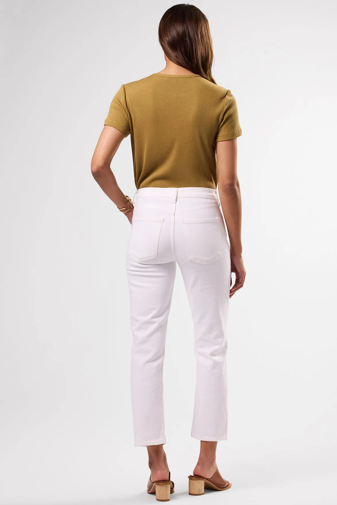 Denim|Pants^Amour Vert AGOLDE Kye Mid Rise Straight Crop SourCream