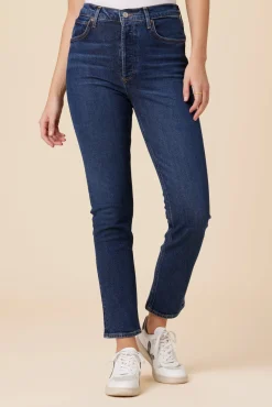 Denim|Pants^Amour Vert AGOLDE Riley Long High Rise Straight Jean Divided