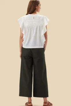 Blouses & Shirts|Tops^Amour Vert Aida Organic Cotton Blouse Ivory