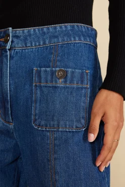 Pants|Denim^Amour Vert Alete Patch Pocket Jean IndigoBlue