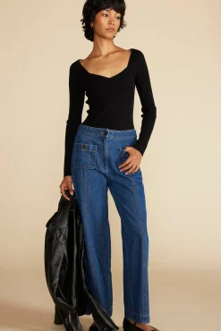 Pants|Denim^Amour Vert Alete Patch Pocket Jean IndigoBlue