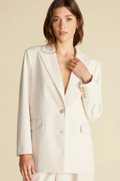 Jackets & Outerwear|Clearance^Amour Vert Alix Boyfriend Blazer Ivory