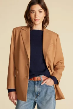 Jackets & Outerwear|Clearance^Amour Vert Alix Boyfriend Blazer Camel
