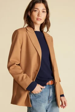 Jackets & Outerwear|Clearance^Amour Vert Alix Boyfriend Blazer Camel