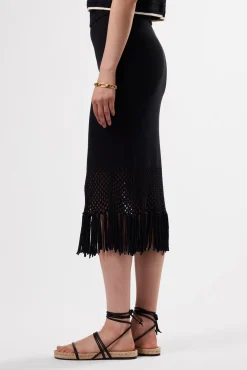 Skirts|Clearance^Amour Vert Alizee Crochet Skirt Black