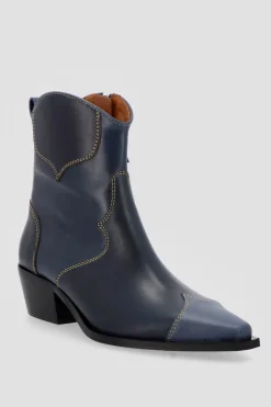 Clearance^Amour Vert Alohas Buffalo s Leather Ankle Boots Blue
