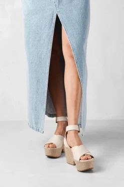 Shoes^Amour Vert Alohas Lyla Leather Espadrille Cream