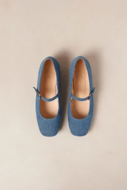 Shoes^Amour Vert Alohas Por Do Sol Leather Ballet Flats Denim