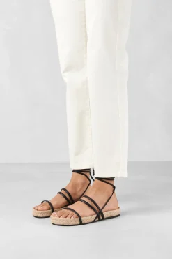 Shoes^Amour Vert Alohas Rayna Leather Sandal Black