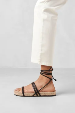 Shoes^Amour Vert Alohas Rayna Leather Sandal Black