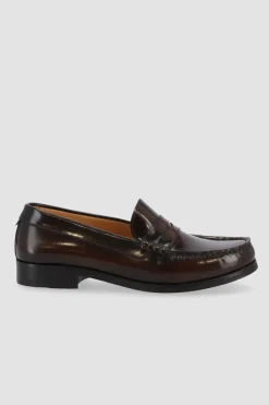 Shoes^Amour Vert Alohas Rivet Leather Loafers Brown
