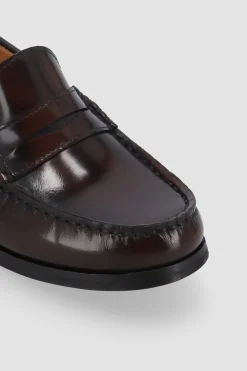Shoes^Amour Vert Alohas Rivet Leather Loafers Brown