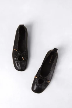 Shoes^Amour Vert Alohas Rosalind Leather Ballet Flat Black