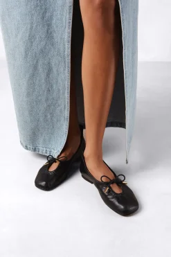 Shoes^Amour Vert Alohas Rosalind Leather Ballet Flat Black