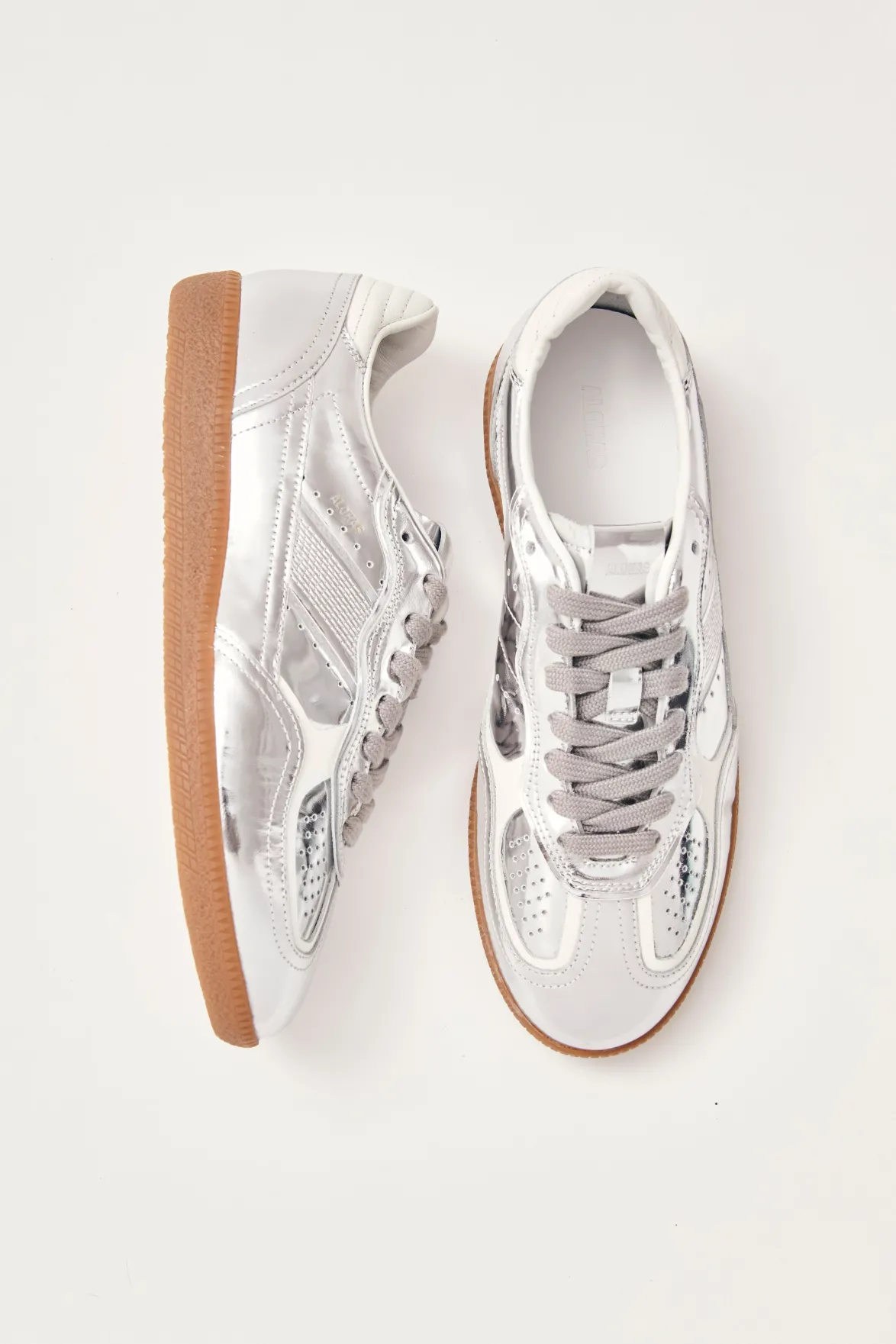 Shoes^Amour Vert Alohas Tb.490 Rife Leather Sneakers ShimmerSilver