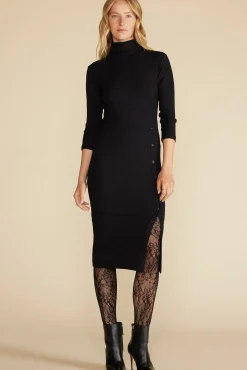 Dresses^Amour Vert Angeline Paris Rib Midi Dress Black