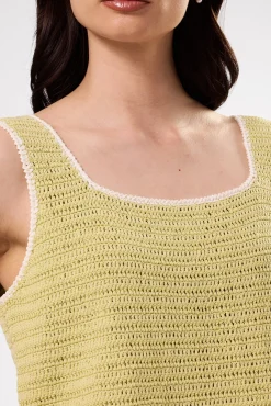 Tops|Clearance^Amour Vert Antibes Crochet Tank MelonIvory