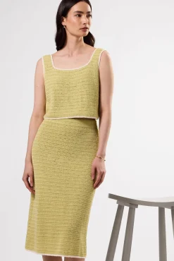 Tops|Clearance^Amour Vert Antibes Crochet Tank MelonIvory
