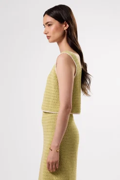 Tops|Clearance^Amour Vert Antibes Crochet Tank MelonIvory
