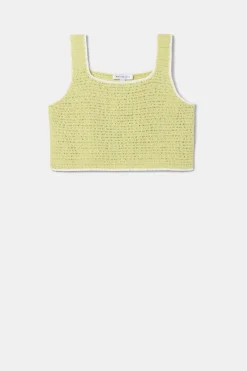 Tops|Clearance^Amour Vert Antibes Crochet Tank MelonIvory
