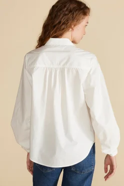 Blouses & Shirts|Tops^Amour Vert Averi Pleated Poplin Blouse White