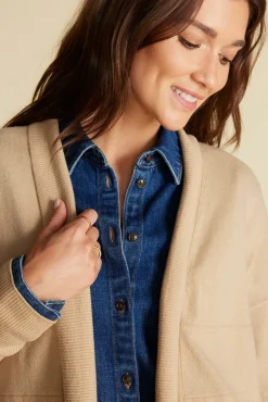 Sweaters & Cardigans|Clearance^Amour Vert Bailey Wool Sweater Coat Camel