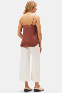 Tops|Clearance^Amour Vert Barlow Recycled Sateen Tank Cafe