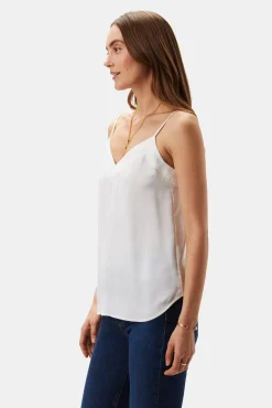 Tops|Clearance^Amour Vert Barlow Recycled Sateen Tank Ivory