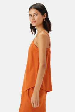 Tops|Clearance^Amour Vert Barlow Stretch Silk Tank SunsetOrange