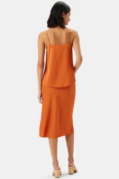 Tops|Clearance^Amour Vert Barlow Stretch Silk Tank SunsetOrange