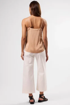 Tops|Clearance^Amour Vert Barlow Stretch Silk Tank Biscotti