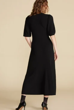 Dresses^Amour Vert Benoite Knit Shirt Dress Black