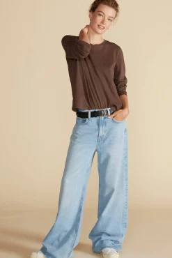 Tops|Tees^Amour Vert Berkeley Long Sleeve Tee EspressoBrown