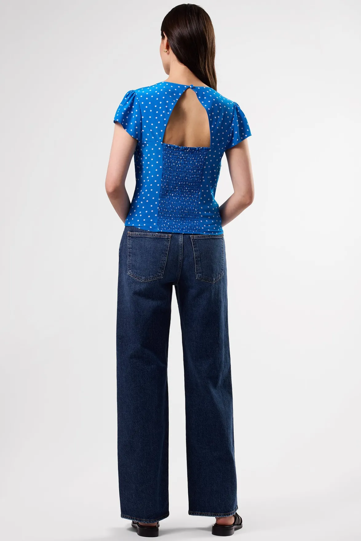 Tops|Clearance^Amour Vert Beryl Washable Silk Blouse RivieraDotTurquoise