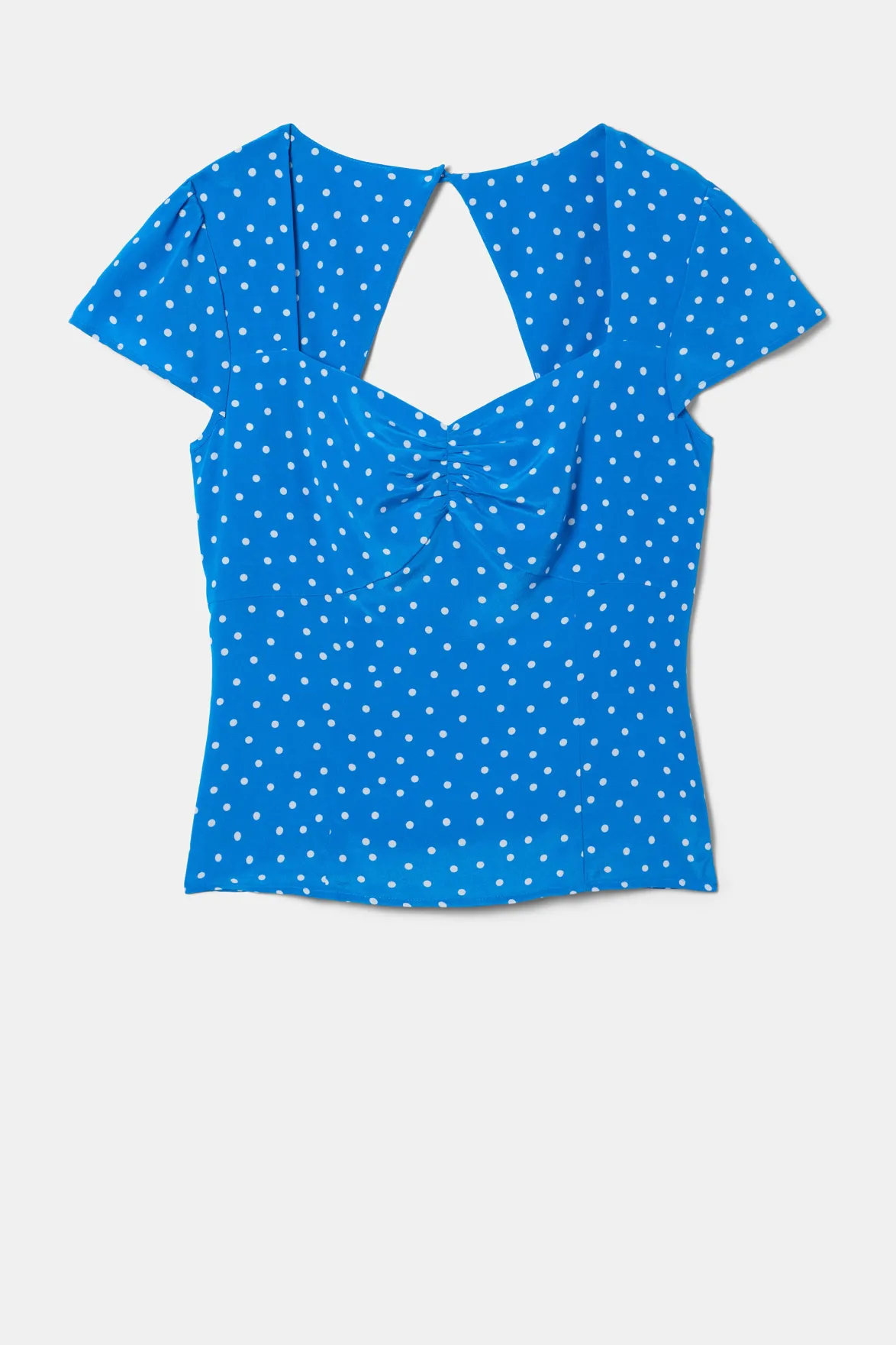 Tops|Clearance^Amour Vert Beryl Washable Silk Blouse RivieraDotTurquoise