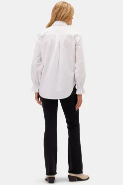 Tops|Clearance^Amour Vert Bixby Organic Cotton Poplin Blouse White