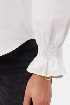 Tops|Clearance^Amour Vert Bixby Organic Cotton Poplin Blouse White