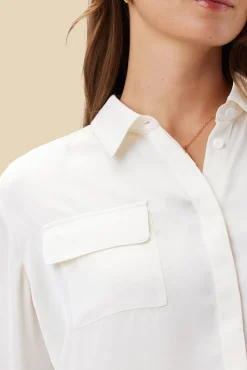 Blouses & Shirts|Tops^Amour Vert Bixby Pocket Blouse Ivory