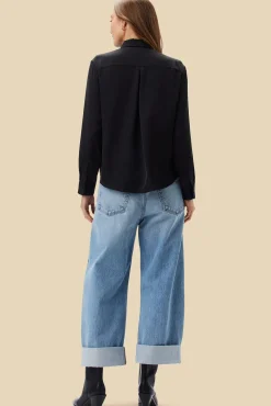 Blouses & Shirts|Tops^Amour Vert Bixby Pocket Blouse Black