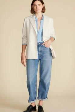Tops|Blouses & Shirts^Amour Vert Bixby Washable Silk Blouse SkyBlue