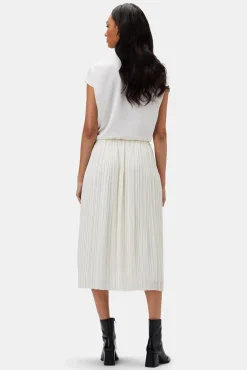 Skirts|Clearance^Amour Vert Blaze Pleated Recycled Sateen Skirt Ivory
