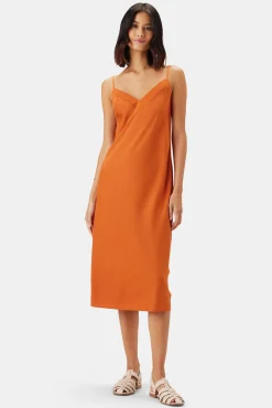 Dresses|Clearance^Amour Vert Briana Washable Silk Dress SunsetOrange
