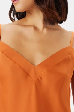 Dresses|Clearance^Amour Vert Briana Washable Silk Dress SunsetOrange
