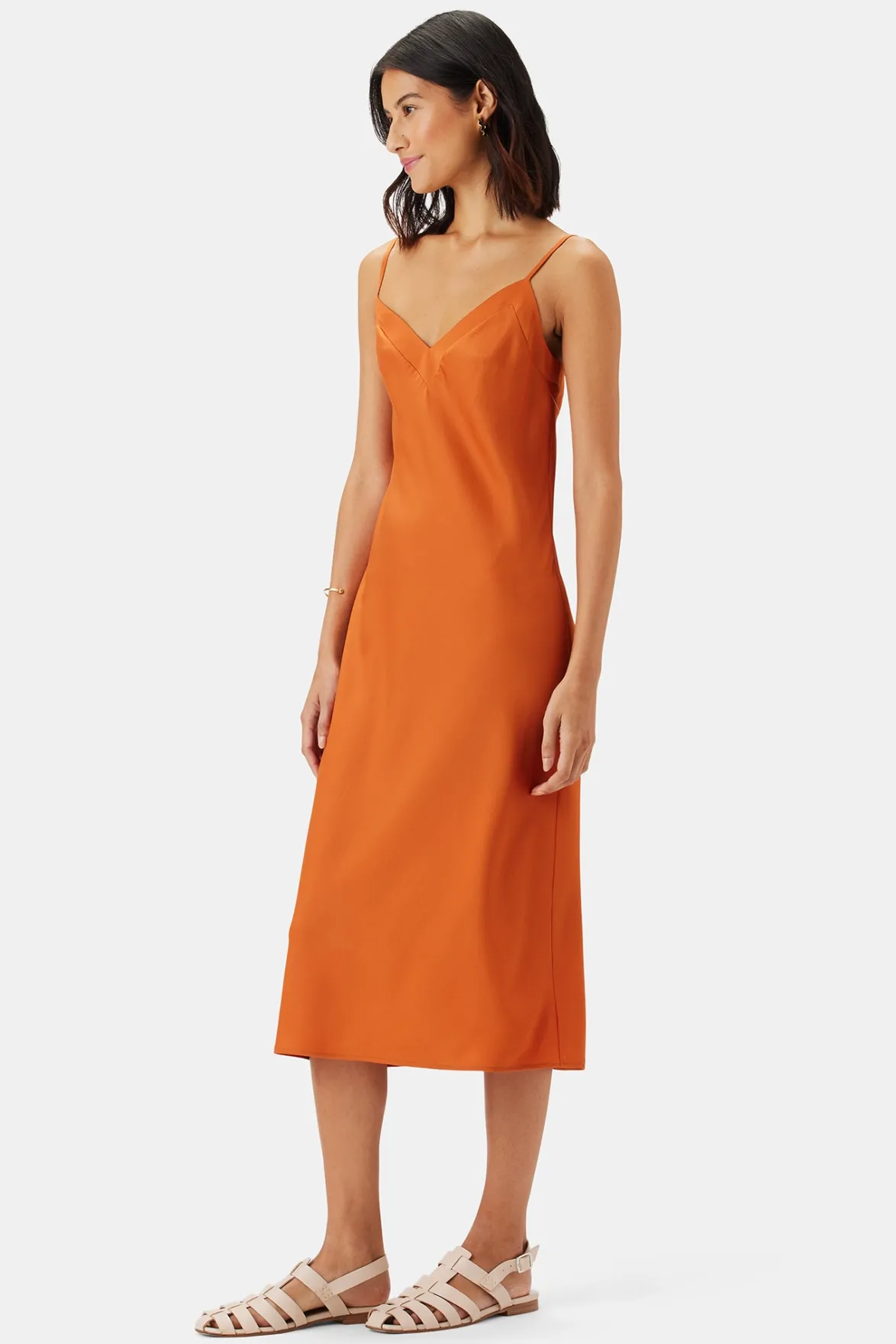 Dresses|Clearance^Amour Vert Briana Washable Silk Dress SunsetOrange