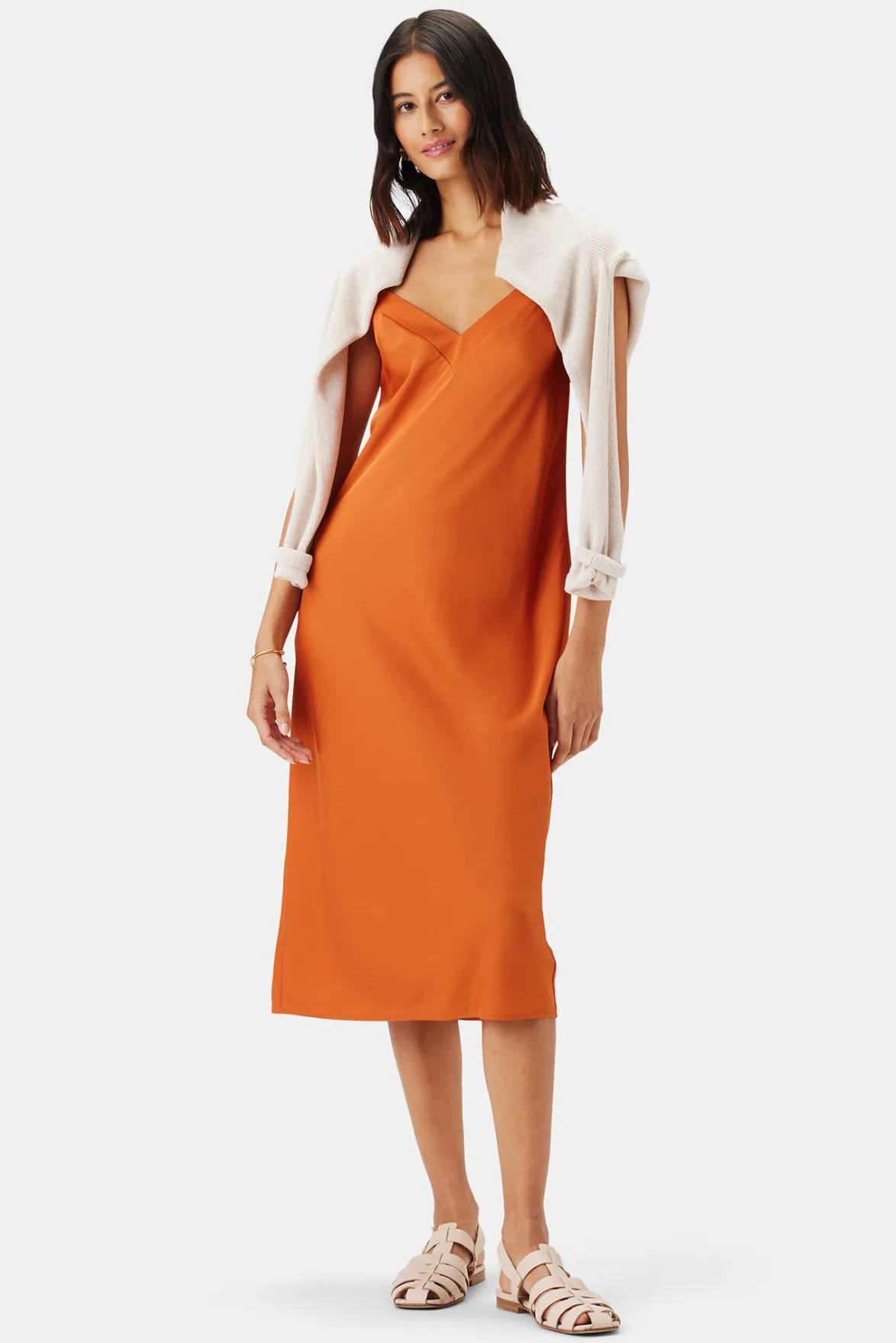 Dresses|Clearance^Amour Vert Briana Washable Silk Dress SunsetOrange