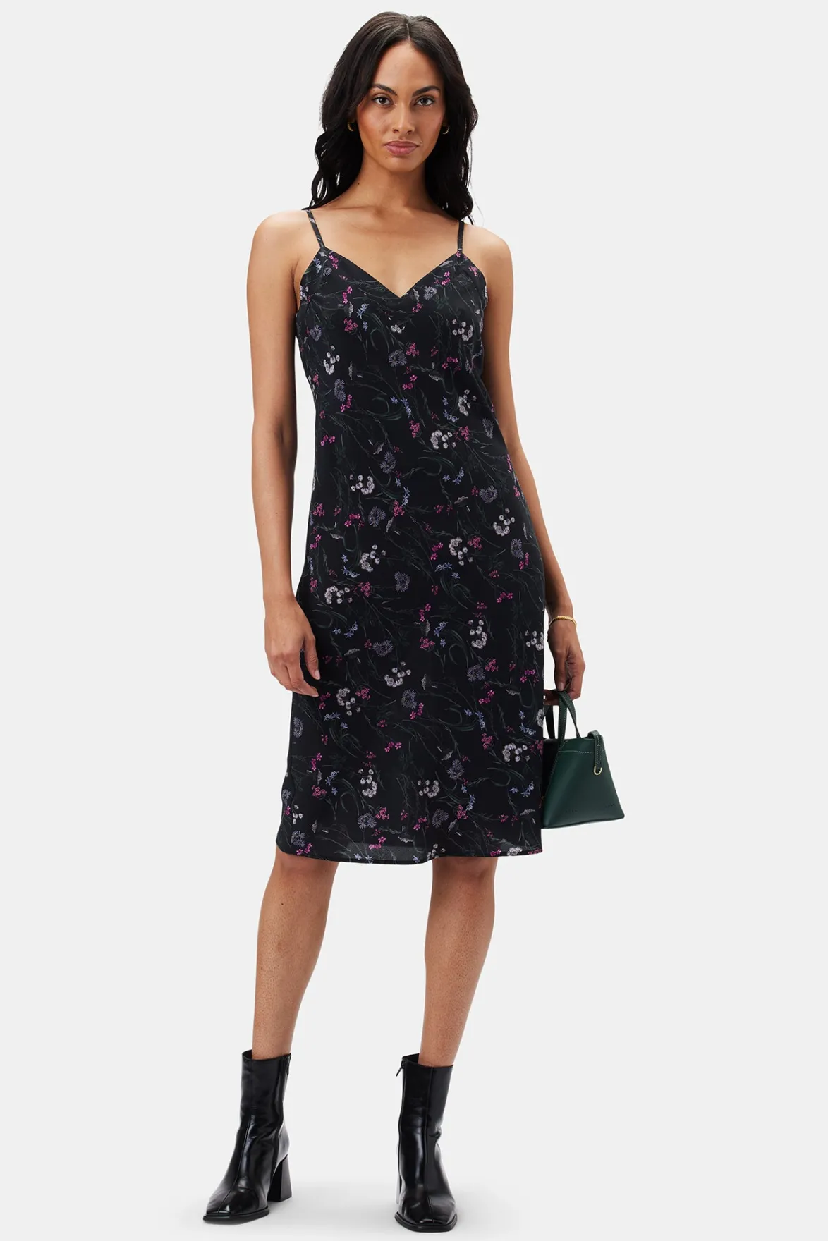 Dresses|Clearance^Amour Vert Briana Washable Silk Dress CarolineBlack