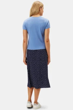 Tops|Clearance^Amour Vert Bryce Cashmere Tee HorizonBlue