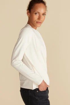 Blouses & Shirts|Tops^Amour Vert Calais Bamboo Knit Blouse Ivory