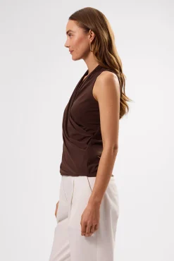 Tops|Clearance^Amour Vert Calais Stretch Knit Tank Espresso