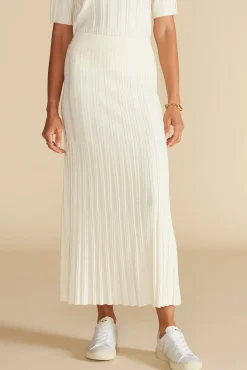Skirts|Clearance^Amour Vert Cerise Knit Midi Skirt Ivory